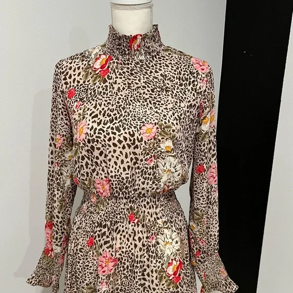 Nanette Lepore Brown and Pink High Low Dress - Picture 3 of 16